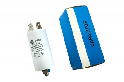 Конденсатор CBB60 5 мкФ 450V, з гайкою